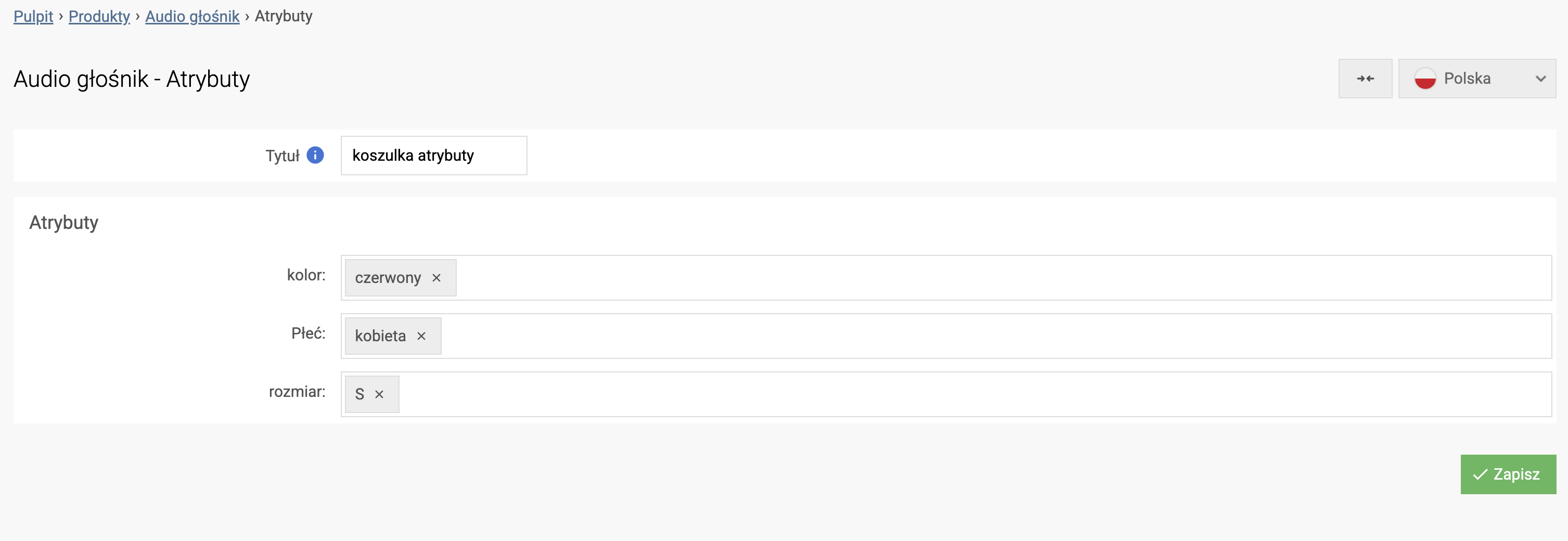 Konfiguruj swój atrybut dla Domodi